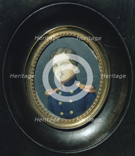 Unknown officer, 1839. Creator: Johan Deshington.
