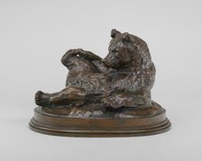 Seated Bear, model 1833, cast by 1873. Creator: Antoine-Louis Barye.