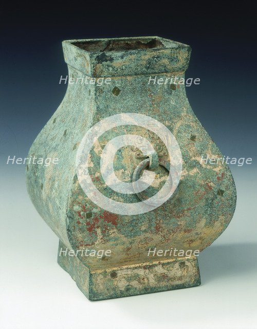 Parcel gilt bronze fanghu, early Western Han dynasty, China, late 3rd-early 2nd century BC. Artist: Unknown