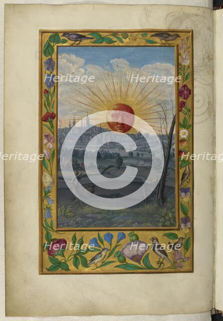 The Sun with a human face, 1582.  Creator: Unknown.