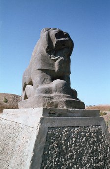 Basalt Lion of Babylon, Iraq, 1977.
