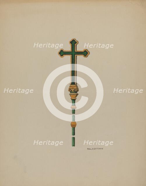 Processional Cross, c. 1936. Creator: William Hoffman.