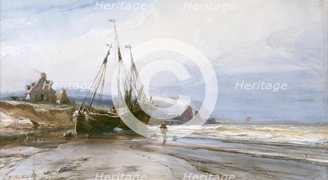 Fishing Boats, 1862. Creator: Eugene Isabey.