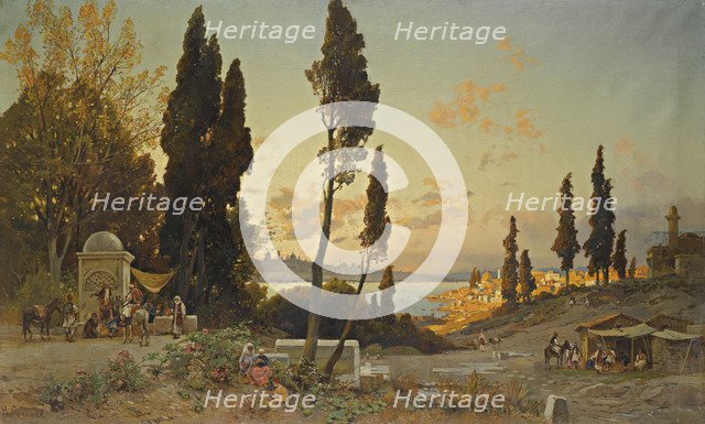 Views across the Bosphorus, Constantinople. Artist: Corrodi, Hermann David Salomon (1844-1905)