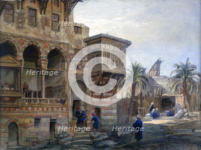'The House of Mameluke Radnau Bey, Cairo', 1870. Artist: Frank Dillon