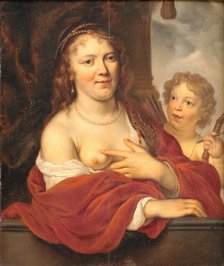 A Lady and her Child as Venus and Cupid, 1648-1649. Creator: Govaert Flinck.