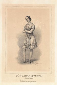 Rosine Stoltz in the Opera "Semiramide" by Gioachino Rossini, 1852. Creator: Guglielmi, Pedro Augusto (1811-1854).