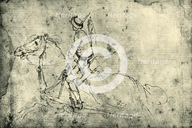 Polish horseman, 1633-1634, (1943). Creator: Stefano della Bella.