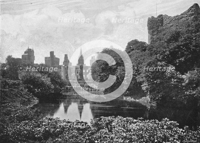 'Cardiff Castle: East Front and Keep', c1896. Artist: Alfred Freke.
