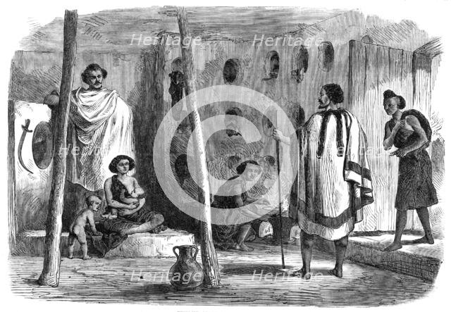 Interior of an Abyssinian house, 1868. Creator: Unknown.