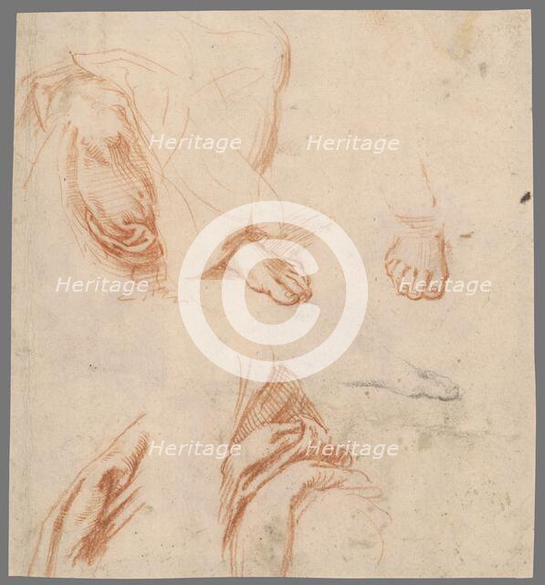 Studies of legs with drapery, 1701/1800. Creator: Unknown.