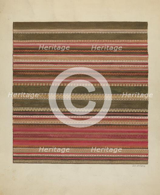 Handwoven Carpet, c. 1936. Creator: Jules Lefevere.