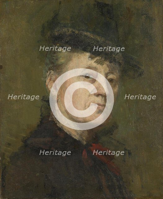 Self portrait, 1887. Creator: Kitty Lange Kielland.