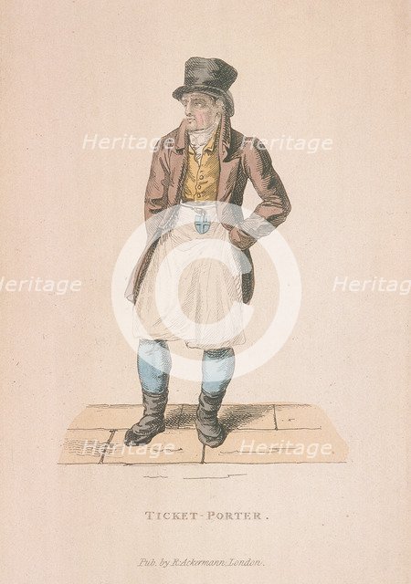 A Ticket-porter, c1830.  Artist: Anon
