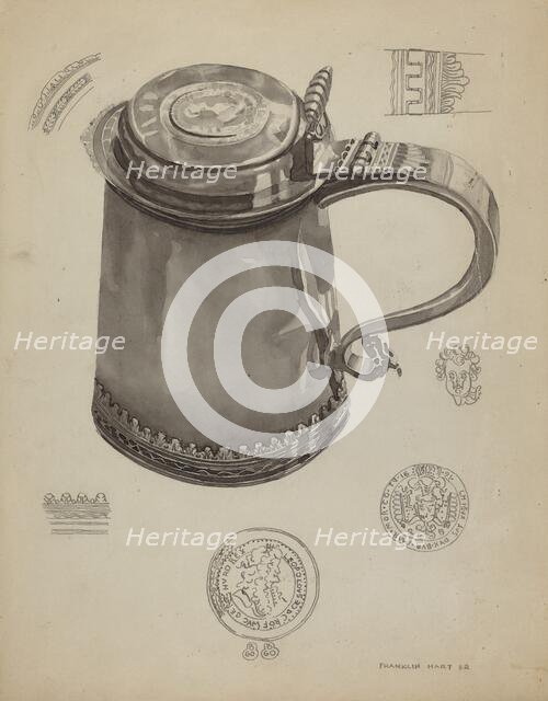 Pewter Tankard, c. 1936. Creator: Franklin Hart.