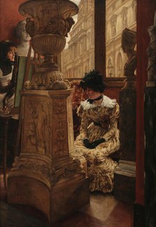 In the Louvre (L'Esthetique), 1883-1885. Creator: Tissot, James Jacques Joseph (1836-1902).