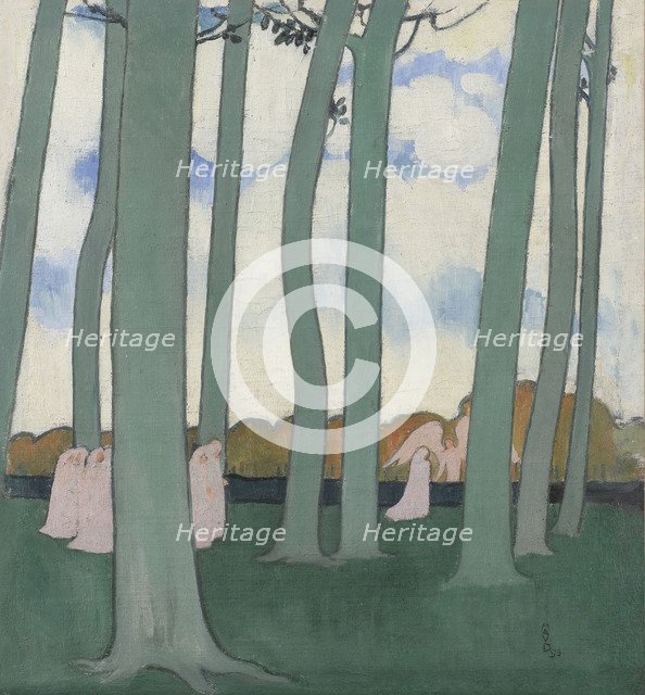 Landscape with Green Trees or Beech Trees in Kerduel, 1893.