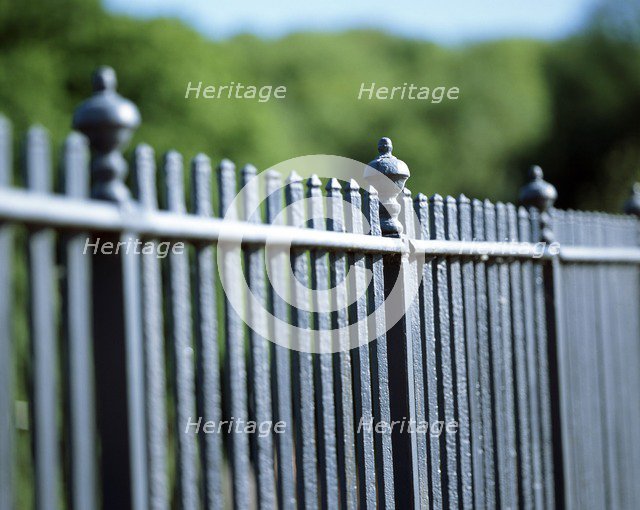Detail of the railings on the parapet of the Iron Bridge, Ironbridge, Shropshire, c2000s(?).  Artist: Unknown.