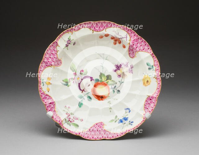 Dish, Worcester, c. 1770. Creator: Royal Worcester.