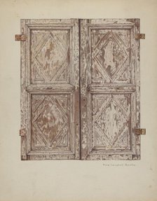 Wooden Cabinet Doors, c. 1939. Creator: Rose Campbell-Gerke.