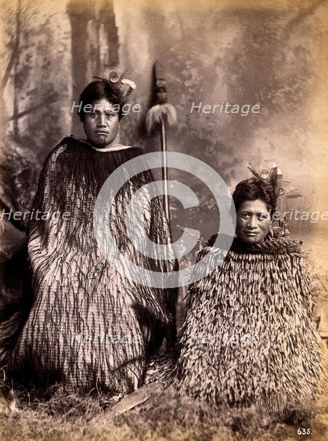 New Zealand: two Maori women, c1880s. Creator: Unknown.