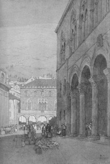 'The Rector's Palace and the Public Square at Ragusa', 1913. Artist: Jules Guerin.