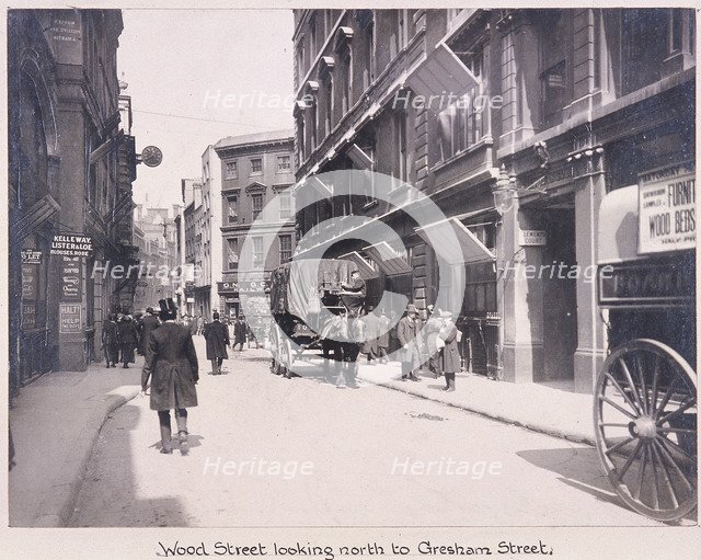 Wood Street, London, 1920. Artist: Anon