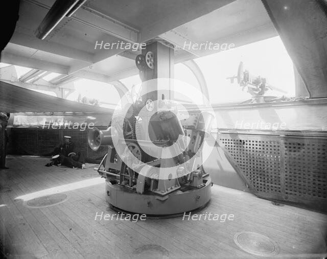 U.S.S. Massachusetts, steam hoisting gear, between 1896 and 1901. Creator: Unknown.