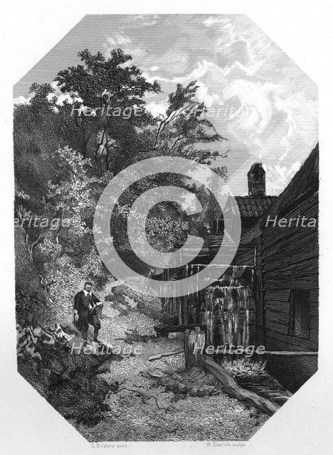 Jacob van Ruysdael, 17th century Dutch landscape painter, c1870.Artist: W Steelink