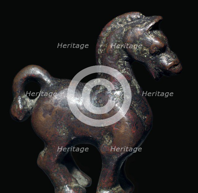 Han Dynasty Chinese bronze horse. Artist: Unknown