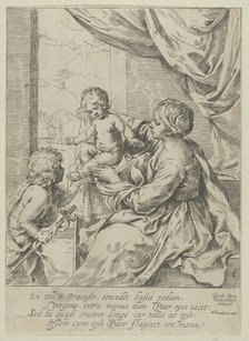 The Virgin and Child at a table with the young John the Baptist, after Reni, ca. 1600-1640. Creator: Anon.