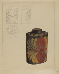 Toleware Tea Caddy, 1935/1942. Creator: Janet Riza.