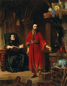 Catherine de' Medici and the Alchemist Cosimo Ruggieri, 1867. Creator: Lulvès, Jean (1833-1889).