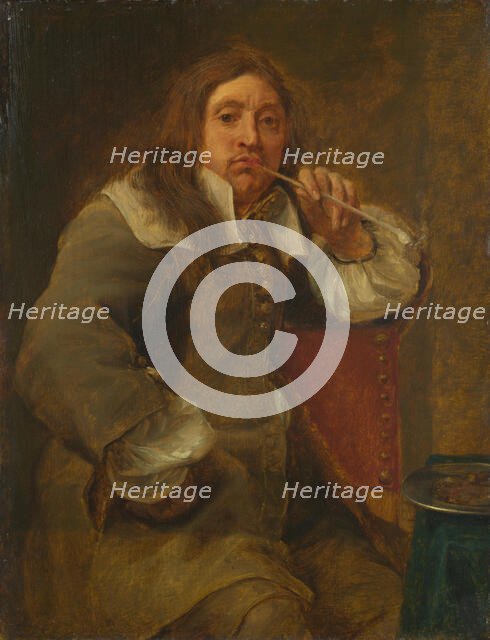 Smell (Portrait of Lucas Faydherbe (1617-1697). From the Series The Five Senses, before 1661. Creator: Coques, Gonzales (1614/18-1684).