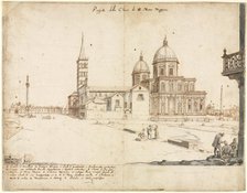 Eighteen Views of Rome: The Basilica of Santa Maria Maggiore, 1664. Creator: Lievin Cruyl (Flemish, c. 1640-c. 1720).