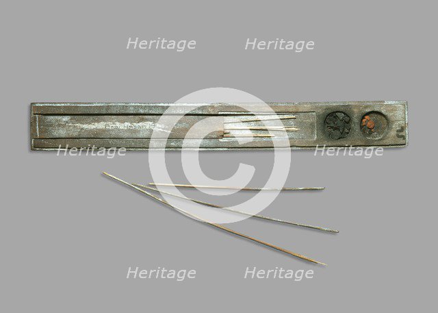 Pen case or scribal palette with reed pens, Middle Kingdom (c1975 BC-c1640 BC). Artist: Unknown.