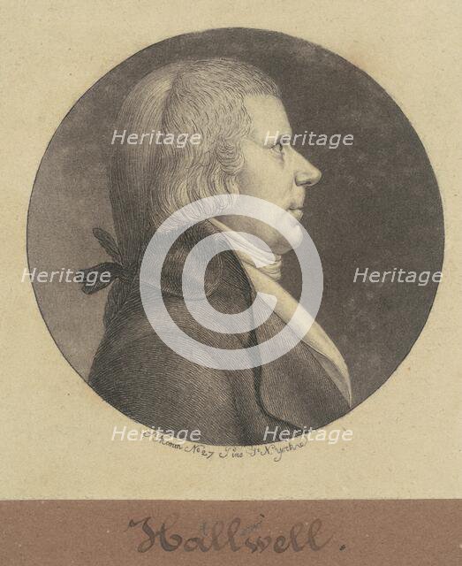Hallwell, 1796-1797. Creator: Charles Balthazar Julien Févret de Saint-Mémin.