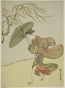 A Windy Day, c. 1767/68. Creator: Suzuki Harunobu.