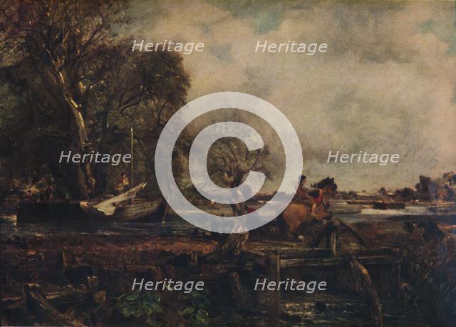 'Dedham Lock, or The Leaping Horse', 1825, (1922). Creator: John Constable.