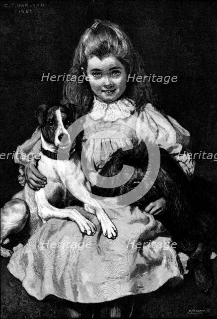 "Bosom Friends" - by C. T. Garland, in the Royal Academy Exhibition, 1890.  Creator: P Naumann.