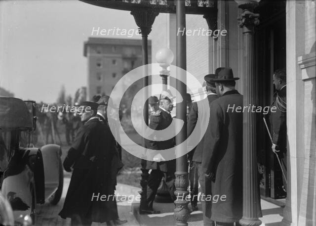 British Commission To U.S.  - Arrival At Long Residence, 1917. Creator: Harris & Ewing.