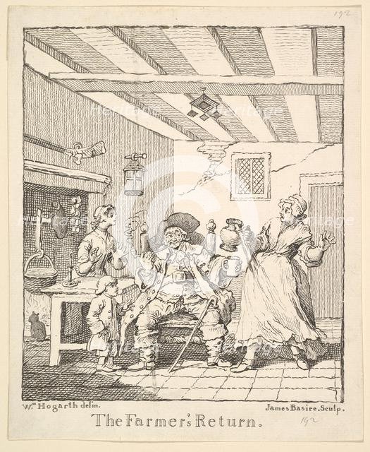 Frontispiece to "The Farmer's Return", March 1762. Creator: James Basire I.