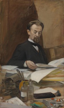 Portrait of the Poet Otto Manninen, 1903. Creator: Magnus Enckell.