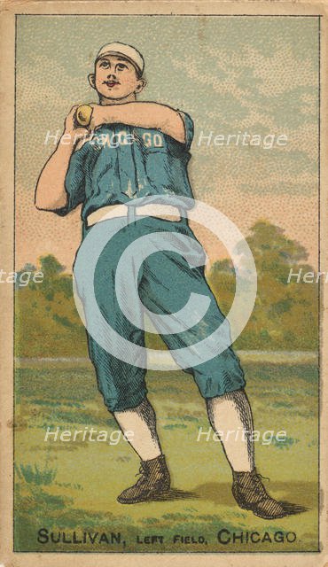 Sullivan, Left Field, Chicago, from the Gold Coin series (N284) for Gold Coin Chewing Toba..., 1887. Creator: D Buchner & Co.