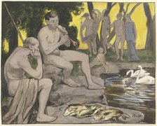 The Elysian Fields (Dancing nymphs), 1890. Creator: Hans Thoma.