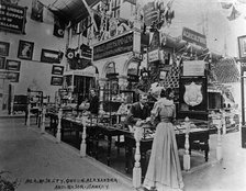 Queen Alexandra and Major Sankey at Franco-British Exhibition, London, 1908. Creator: Unknown.