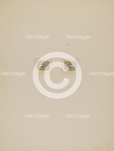 Gentleman's Stock Buckles, c. 1936. Creator: Charles Criswell.