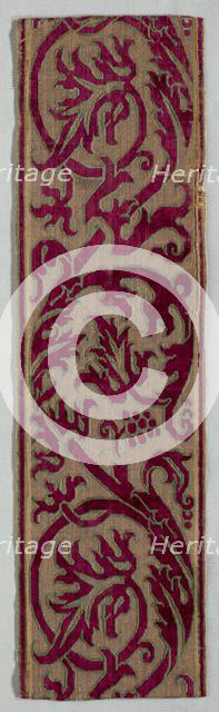 Border Fragment, late 1600s. Creator: Unknown.