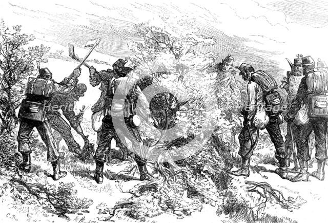 The Autumn Campaign: pioneers to the front, 1872. Creator: Unknown.