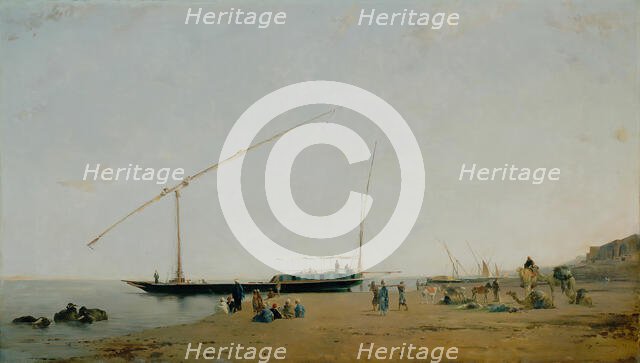 On the Nile, Near Philae, 1871. Creator: Eugene Fromentin.